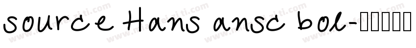 source Hans ansc bol字体转换